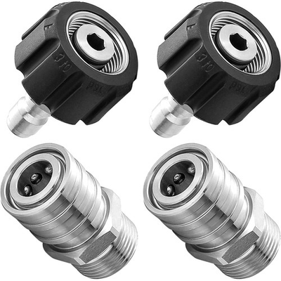 #ad #ad Pressure Washer Adapter Set Stainless Steel Gun to Wand M22 to 1 4#x27;#x27; Quick... $31.22
