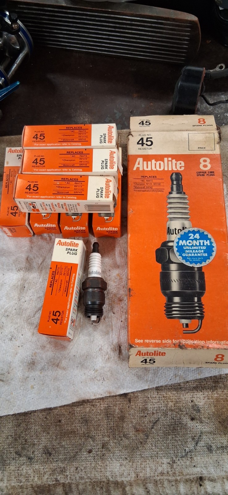 Vintage Autolite 45 spark plugs