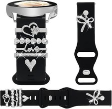 Silicone Band for Samsung Galaxy Watch 7/6/5/4 40/44mm with Charms