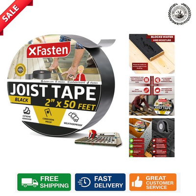#ad Durable 2quot; x 50#x27; Black Butyl Joist Tape Heat Resistant Deck Sealing Solution $26.97