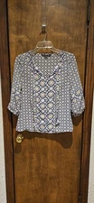 Zac & Rachel Sheer Blouse, Size Petite Small PS Ladies/Womans/Women's 