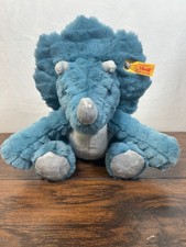 Steiff Plush Dixi Triceratops - New With Tags Soft Stuffed Dinosaur