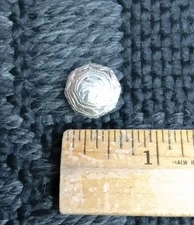 Vintage Silver Plate Octagon Chicago Screw Concho for Bridle Show Headstall Rein