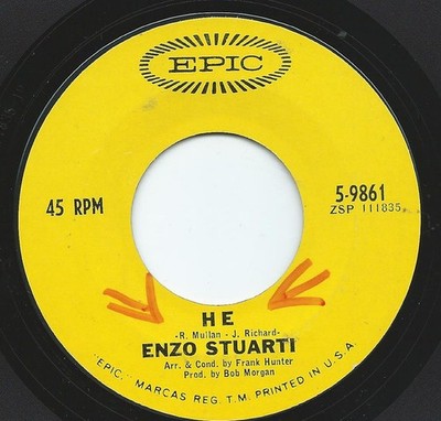 Enzo Stuarti - He / You Don't Know Me - Used Vinyl Record 7 - G8100z