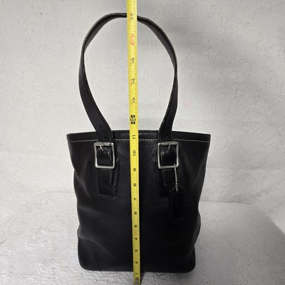 Vintage 90s Coach Hamilton Millbrook 9600 Tote Black Pebble