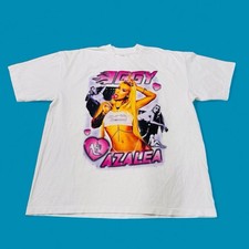 Iggy Azalea Graphic T-Shirt White Size XL Y2K Pop Rap Streetwear Made in USA NEW