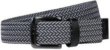 Nike Stretch Woven Belt Dark Grey/White , Medium 36/38 - Dark Grey/White - Me