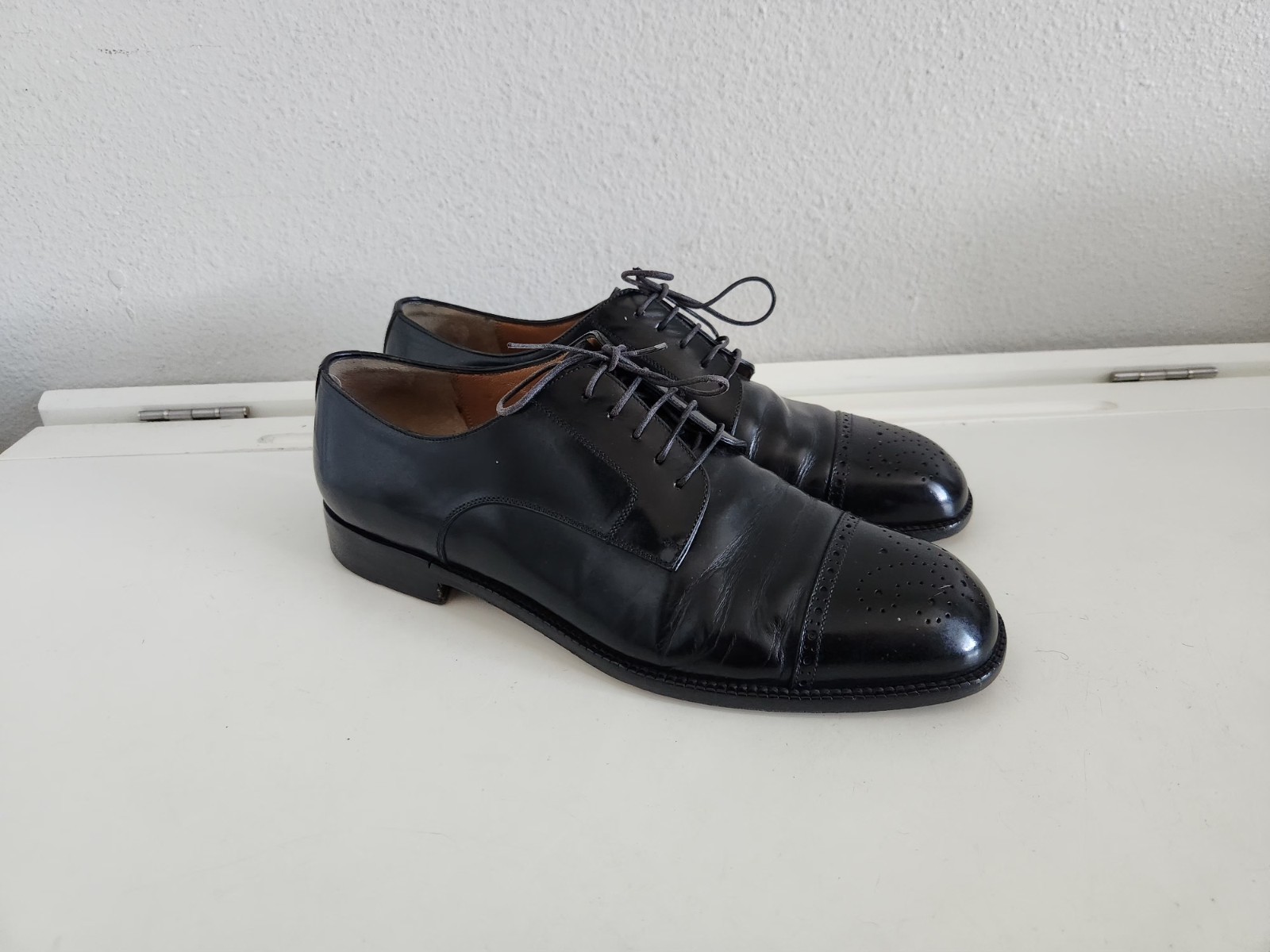 Salvatore Ferragamo Captoe Oxford Dress Shoes-Mens 8EE