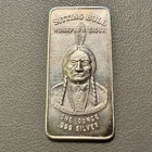 1973 Vintage High Relief Sitting Bull Hunkpapa Sioux 1 ozt 99.9% Silver Bar