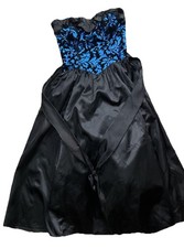 Gunne Sax jessica mcclintock prom dress 1980's Black  Blue See All Photos