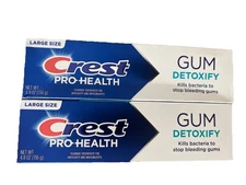 Crest Pro Health Lot of (2) Toothpaste Gum Detoxify Deep Clean 4.8oz