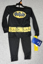 Batman 2-Piece Batman Pajamas Character Cosplay Black Kids Size 4T