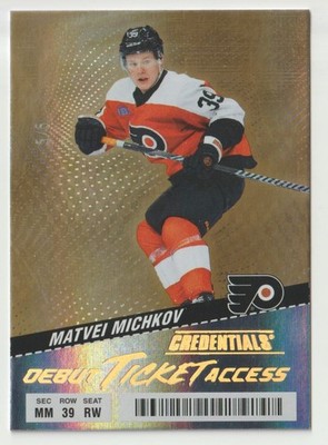 2024-25 UPPER DECK CREDENTIALS DEBUT TICKET ACCES GOLD SSP MATVEI MICHKOV 5/5