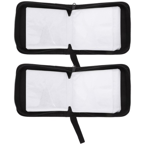 2 Pcs CD Storage Bag Travel Protective Case for Discs Wallet Dvd Cases Holder - Afbeelding 9 van 12