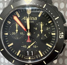 ALPINA Sea Strong Diver Chronograph AL-372LBBG4FBV6 Men's Quartz Black W44mm 4
