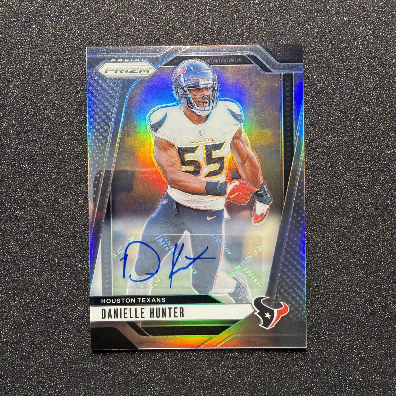 2024 Prizm DANIELLE HUNTER #117 Rookie AUTO - HOUSTON TEXANS - SILVER HOLO