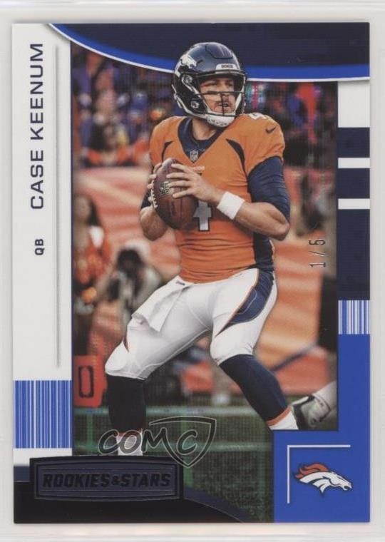 2018 Panini Rookies & Stars Black & Blue 1/5 Case Keenum #38 fm0