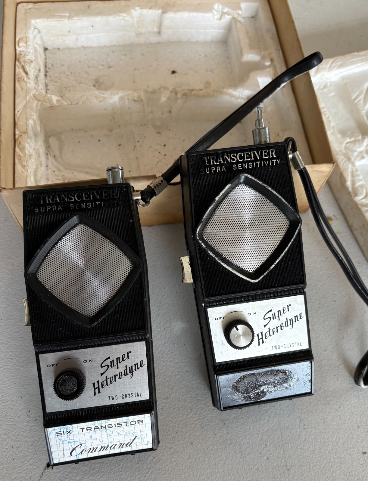 Vintage Command WT-650 Citizen Band 6 Transistor Walkie Talkies w ...
