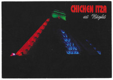 Chichen Itza Mexico Postcard Light and Sound Show at night