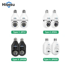 2PCS 2MP E27 Light Mini PTZ Camera 2.4G WiFi Indoor 2Way Audio PIR Motion Detect