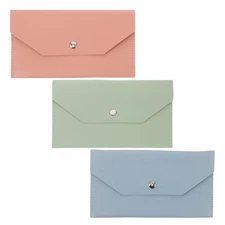 3 PCS Envelope Money Organizer Card Holder Cash Envelopes Wallet