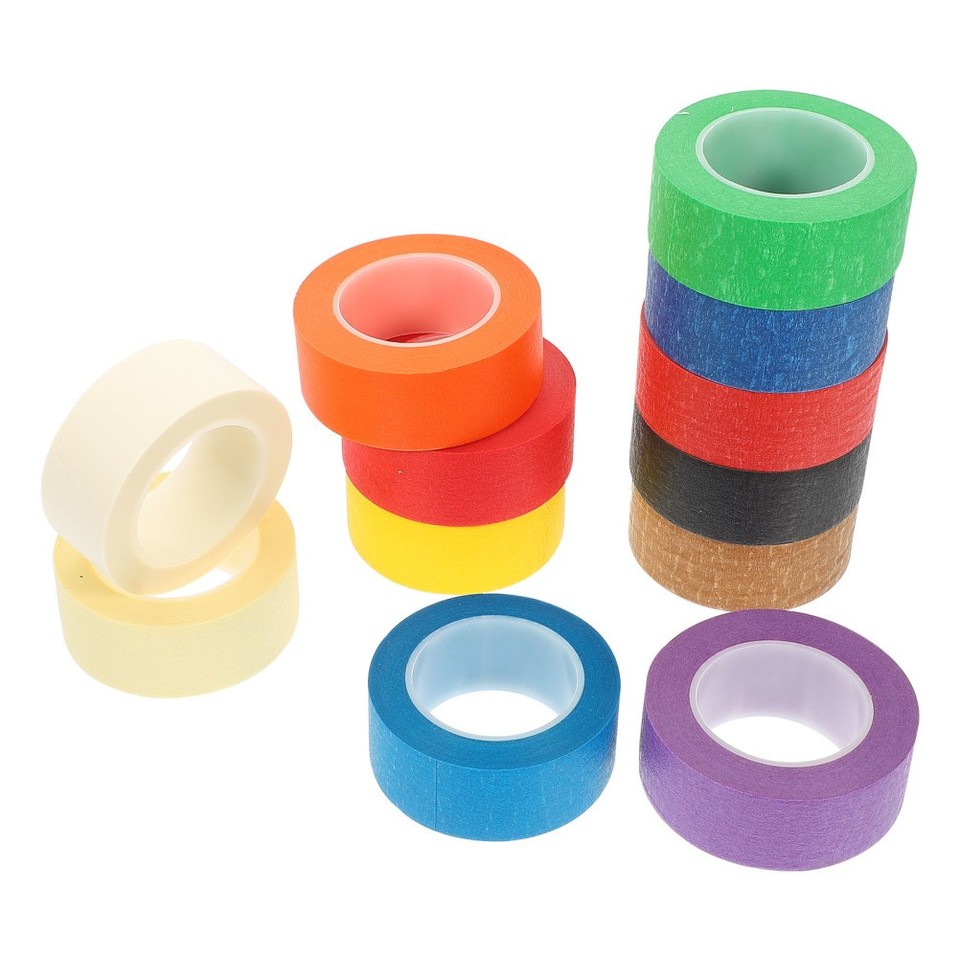 Colorrd Tape Durable Colored Masking Tape for Craft Painting DIY Projects Assorted ...