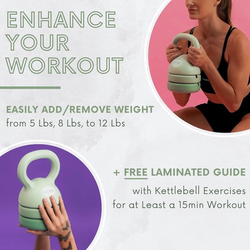 Verstellbare Kettlebell 12 Pfund Kettlebells Gewichte Set Home Gym Kettlebell - Bild 6 von 10