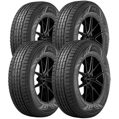 (QTY 4) 185/60R15C Nokian One HT 94/92T LRC Black Wall Tires