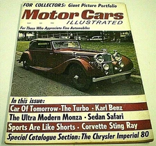 MOTOR CARS ILLUSTRATED First Issue Magazine MAY 1964 Corvette Sting Ray MERCEDES