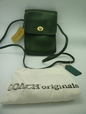 Coach Leder 9893 Grün Roller Crossbody Kleine Tasche Vintage Retro USA Original