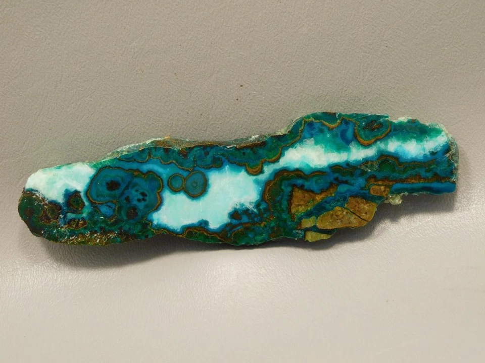 Chrysocolla Malachite Polished Rock Stone Slab Bagdad, Arizona #O2 - Image 2 of 4