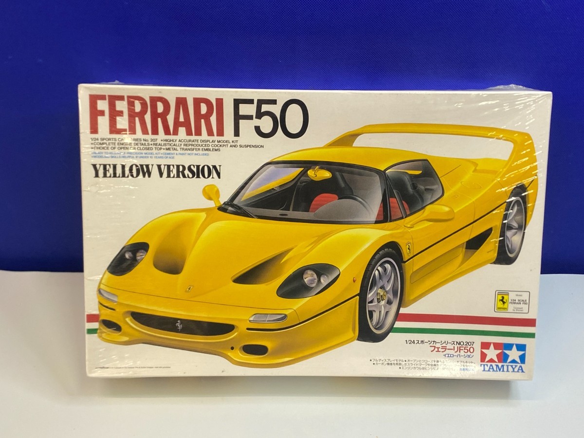 TAMIYA 1/24 SCALE YELLOW FERRARI F50 SEALED MODEL KIT | eBay