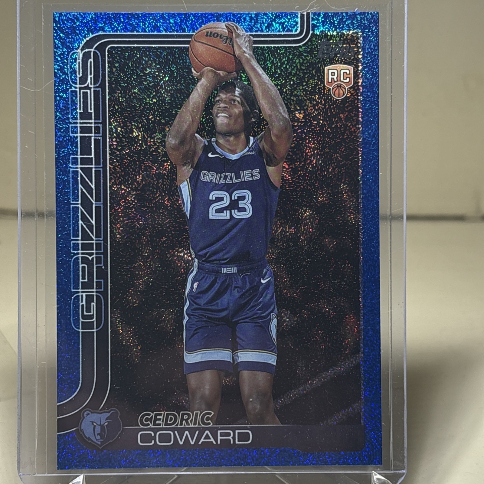 2025-26 Topps - Cedric Coward #211 Blue Sandglitter (RC) Memphis Grizzlies