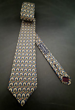 Vintage Burberrys Silk Neck Tie 3 3/4” X 57 1/2" Blue Hand Sewn Made in USA