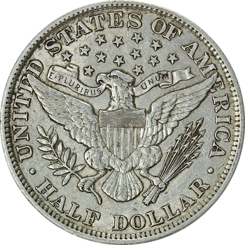 1904-P Barber Half Dollar Nice AU Nice Eye Appeal Strong Strike - Image 2 of 2