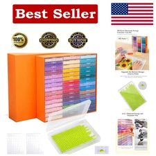 Transparent 45-Piece Diamond Painting Trays with Lids for Organized Crafting