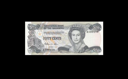 1974 (1984) BRITISH COLONY BAHAMAS QEII $1/2 "A" (( GEM UNC ))