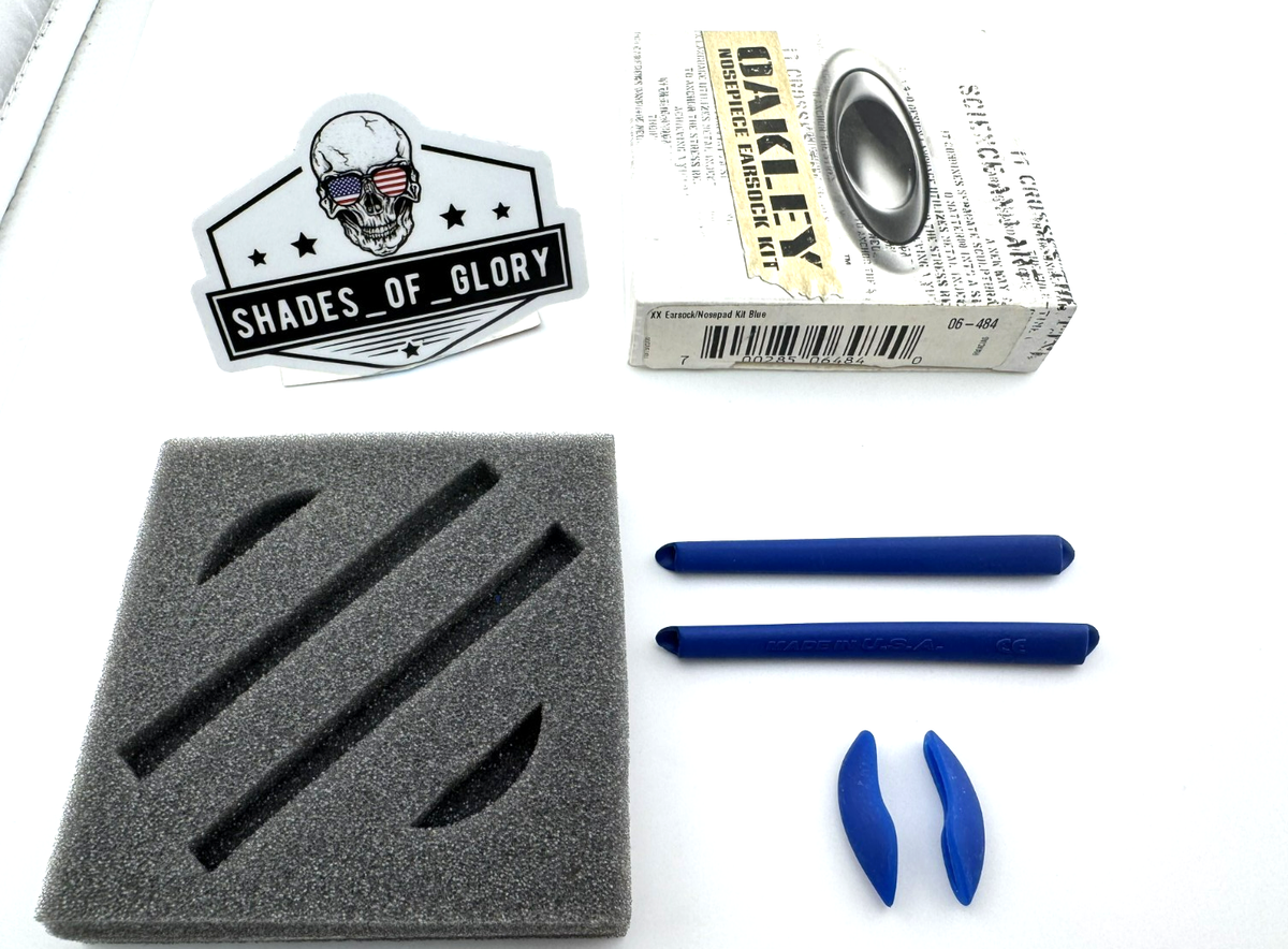 OAKLEY XX TWENTY EARSOCKS NOSEPIECE PAD RUBBER KIT BLUE AUTHENTIC