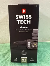 Swiss Tech Ruhrig 680-Lumens Rechargeable Dual Power Motion Activated Headlamp