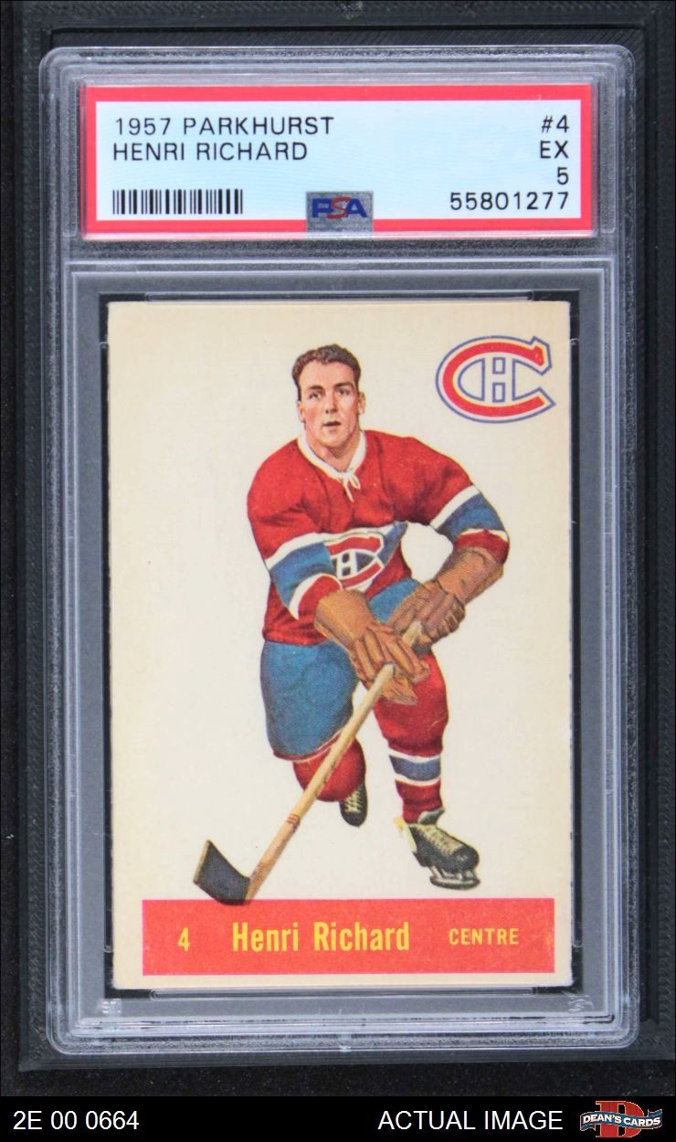 1957 Parkhurst #4 Henri Richard Canadiens RC PSA 5 - EX