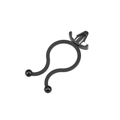 100 Stk.Twist Lock Kabelbinder Nylon U Form Platz Sparen Schwarz 15mm Dmr