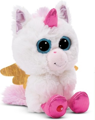NICI Kuscheltier GLUBSCHIS Einhorn Glowy Kaddi 15cm weiß - Stofftier aus weichem