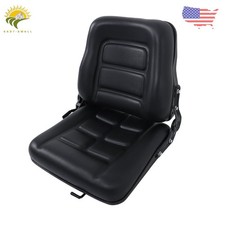Universial Fold Down Forklift Seat With Adjustable Angle Back And Slide New