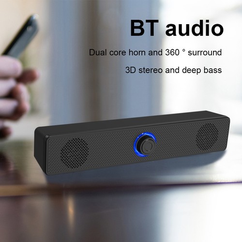 1X(Bluetooth 5.0 Speaker 4D Surround Stereo Sound Bar for Laptop PC Home5904 - Afbeelding 4 van 7