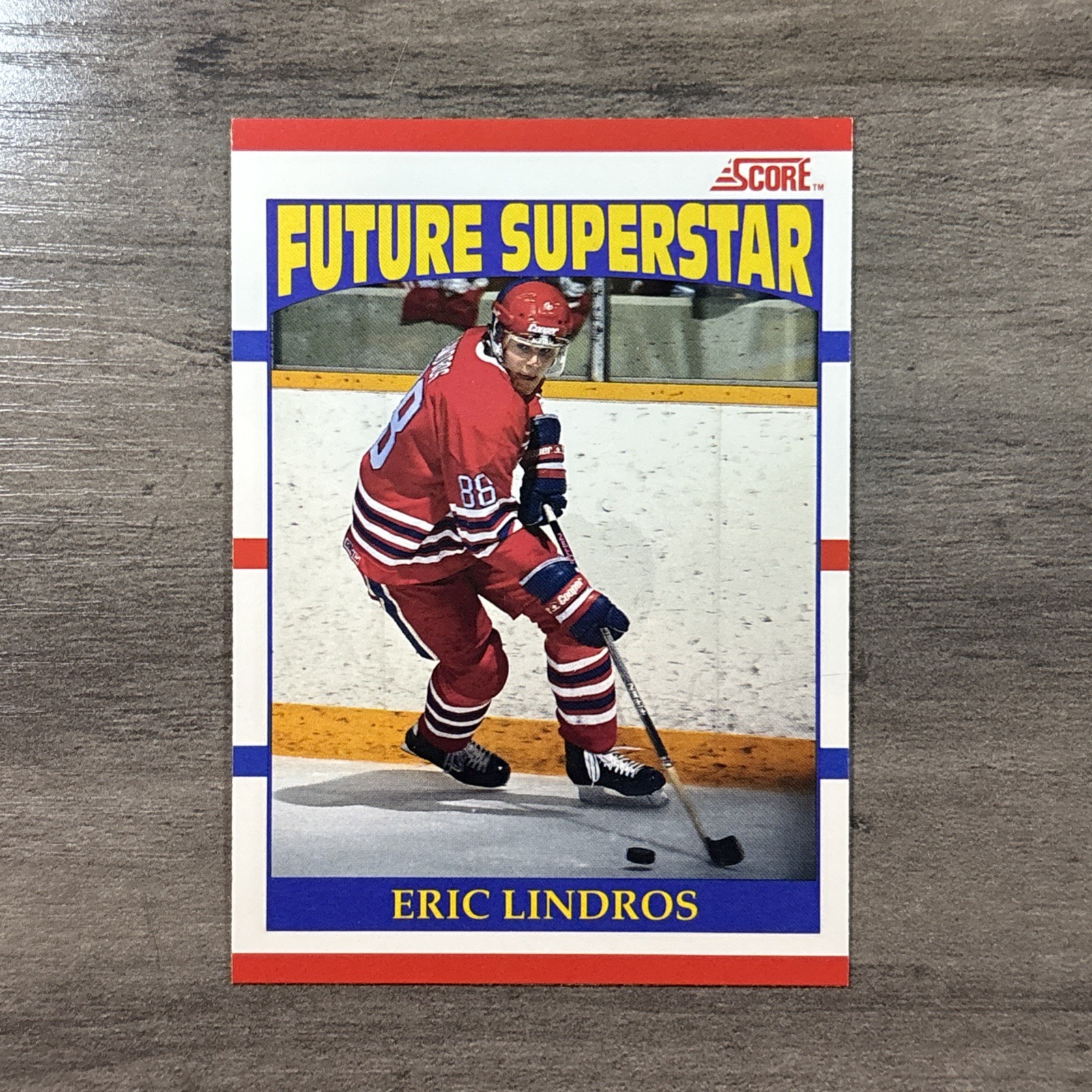 1990-91 Score Hockey (Canadian version) Eric Lindros Future Superstar Rookie