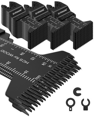 100 Pieces Oscillating Tool Blades Japanese Tooth Quick Release Multi Tool Black