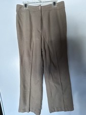 Vintage Melodie Per Donna Women 100 Wool beige wide-leg trousers