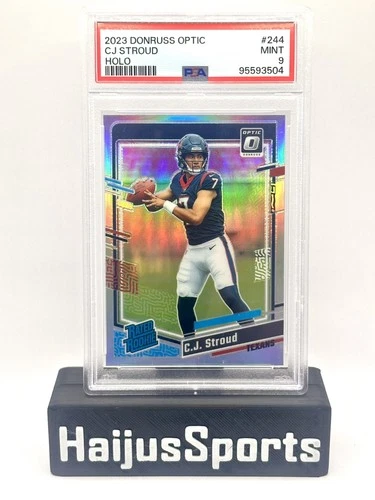 2023 Donruss Optic C.J. Stroud Holo Prizm Rated Rookie #244 Texans PSA 9