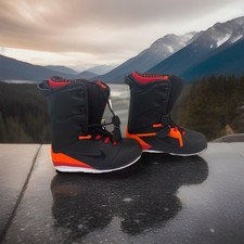 Nike SB Lunarendor Snowboard Boots Black/Orange/Red – UK 10 EU Lunarlon