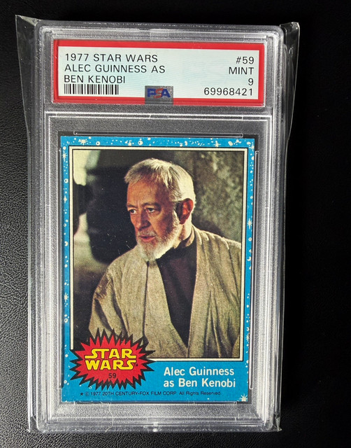 Topps 1977 Star Wars Alec Guinness as Ben Kenobi #59 PSA 9